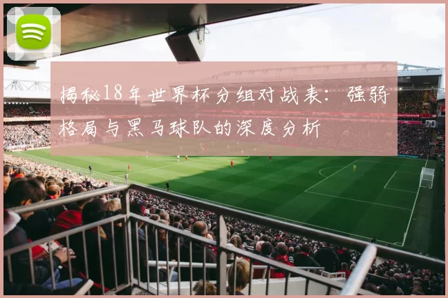 揭秘18年世界杯分组对战表：强弱格局与黑马球队的深度分析